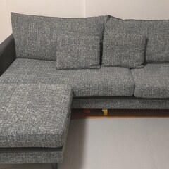 リバーシブル ソファー 3人掛け カウチソファー の画像