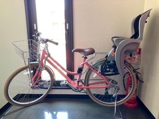 ルイガノ自転車 Hamaxチャイルドシート付