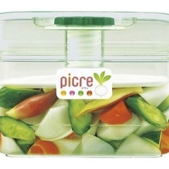 (未使用)新輝合成 トンボ 保存容器 漬物容器 簡単 手軽に漬けられる 2.2リットル スケルトングリーン 幅22.5×奥行14×高さ14cm 保存容器 即席 ピクレ K22 日本製の画像