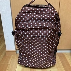 お値下げしました美品  ドット柄ボストンバッグ(キャリー付き)
