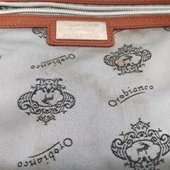 【やや美品 80%OFF】Orobianco 舟形 2way ショルダーバッグ ネイビーの画像