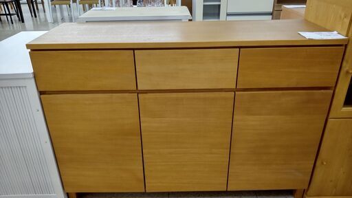 ★ジモティ割あり★  収納棚 茶 H83×D40×W120 クリーニング済み TJ663