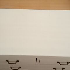 ★ジモティ割あり★  チェスト 白 H82×D44×W80 クリーニング済み TJ664の画像