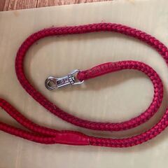 犬散歩用リード　赤　136cm