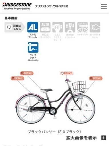 ブリヂストン　ワイルドベリー自転車　ブラック　20インチ