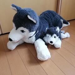 シベリアンハスキーぬいぐるみ(イケア)