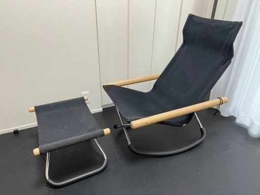 【限定モデル】ニーチェアXロッキング＋オットマン　ブラック