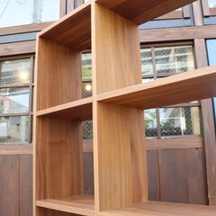 人気のMUJI(無印良品)のウォールナット材・5段2列・スタッキング