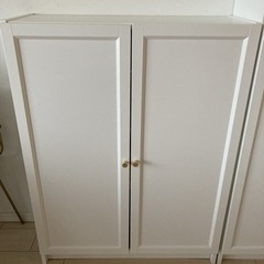 IKEA BILLY ビリー / OXBERG オクスベリ 本棚 扉付き, ホワイト, 80x30x106 cmの画像