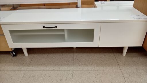 ★ジモティ割あり★  テレビ台 白 H44×D40×W137 クリーニング済み TJ665