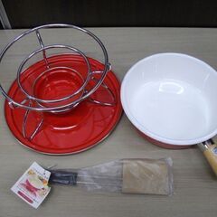 ベルマーニ ホーローチーズフォンデュ鍋セット AC08 レッド パール金属 PEARL 鍋 苫小牧西店の画像