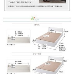 【締切ました】収納付シングルベット(ショート)