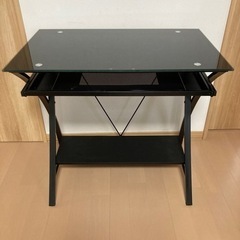 ニトリ　ガラス天板　パソコンデスク