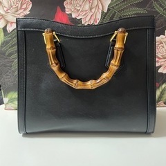 GUCCI ハンドバック　ダイアナバンブーハンドバック　スモールブラックの画像