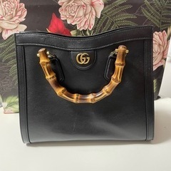 GUCCI ハンドバック　ダイアナバンブーハンドバック　スモールブラックの画像