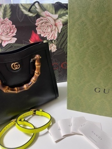 GUCCI ハンドバック　ダイアナバンブーハンドバック　スモールブラック