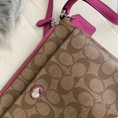 定番coachのショルダーバッグ（ポーチ付）の画像