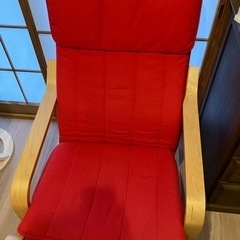【受け渡し予定者決定】IKEA パーソナルチェア　オットマン付の画像