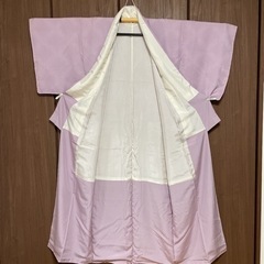 着物 正絹 藤色 菱紋 九曜  一つ紋 ラベンダー アンティークの画像