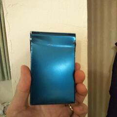 【ジャンク品】メタリックブルーの名刺入れの画像
