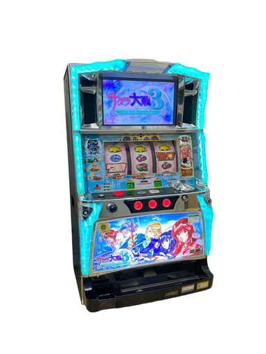 パチスロ実機 スロット台 サクラ大戦3 巴里は燃えているか メダル不要機 鍵付き ★買取帝国 朝霞店