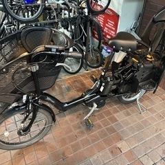 20インチ　ブリジストン　前後チャイルドシート付き電動アシスト自...