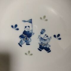 未使用品(周富徳)唐子模様　鉢皿４枚の画像