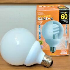 【未使用品】電球　省エネボールG形　60W型　電球色