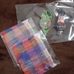 ★新品★さをり織りコースター&ミサンガセット