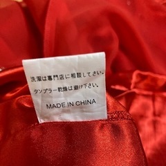 赤ミニドレスドレープ付　値下げ‼️の画像