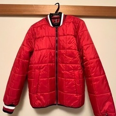 【値下げ】TOMMY HILFIGER ダウン ブルゾン 赤 メンズの画像