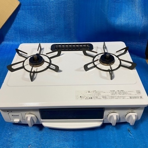 美品　Rinnai ガスコンロ ホワロ ホワイト×ホワイト ET34NJH4-W ガステーブル リンナイ リンナイガステーブル 都市ガス