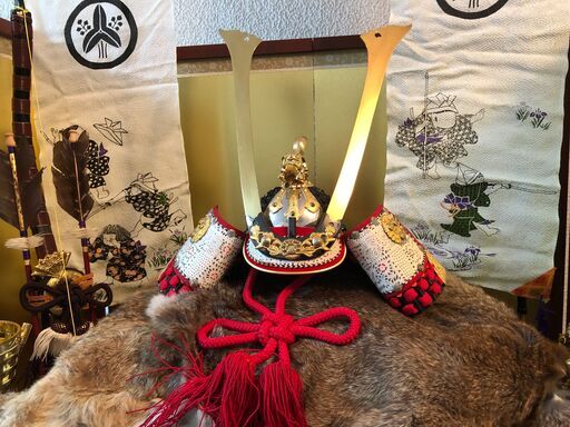 五月人形　屏風　兜　御篝火　御弓太刀　端午飾　久月　暁山作 出陣幟30号 五月人形 5月人形セット 屏風 兜 御篝火 御弓太刀 端午の