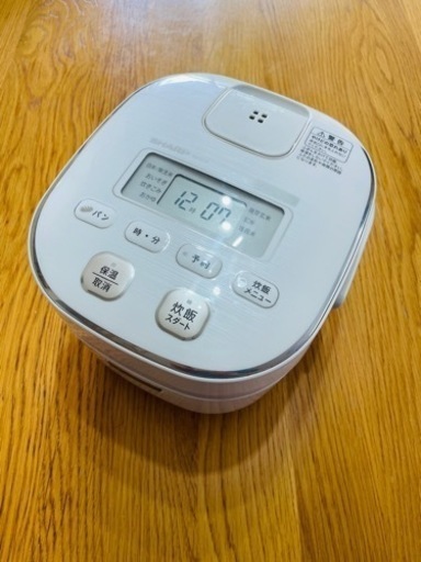 【美品】SHARP KS-C5H-W シャープ3合炊飯器
