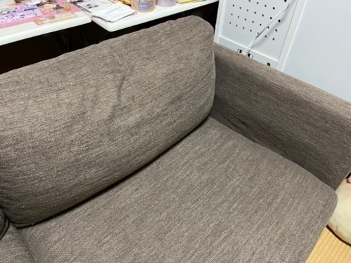 3人用布張りソファ　ニトリ　ダークモカ