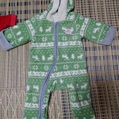 あったかボアフード付カバーオール　２点セット　サイズ８０の画像