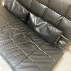 2人掛け リクライニング レザーソファの画像