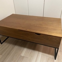 LOWYA [幅110] リフティングテーブル 昇降式 鉄脚 木製の画像