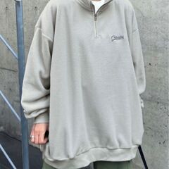 スウェット 【Snap club】ハーフジップフリースプルオーバー