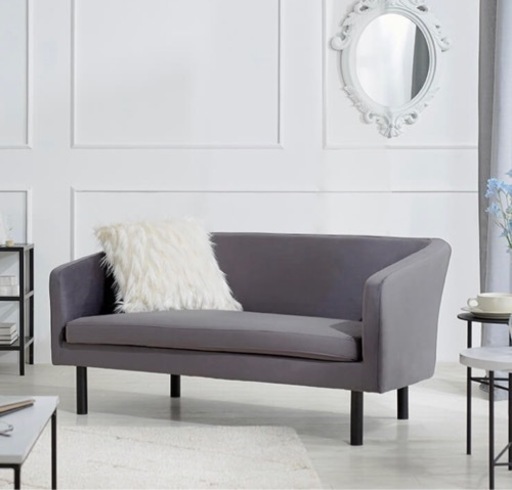 【手渡し限定】美品　モダンでおしゃれなグレーソファ