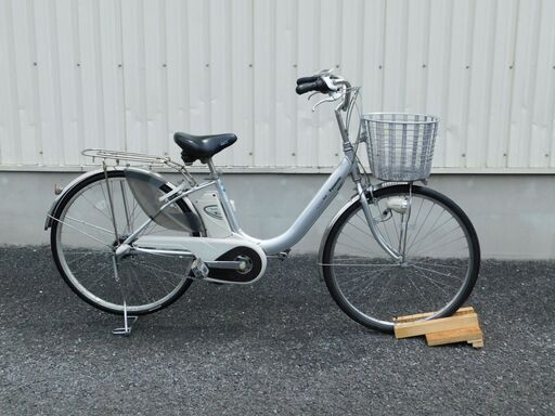 2013 子供乗せ対応! Panasonic ビビNX BE-ENNX635S2 シルバー 5Ahと3.1Ahのバッテリー2個付! 新品ブレーキワイヤーに交換! 車体＆バッテリー極めて良好! 自591