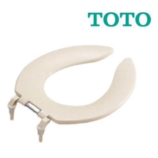 【新品】TOTO　前割便座 パステルアイボリーふたなしタイプ
