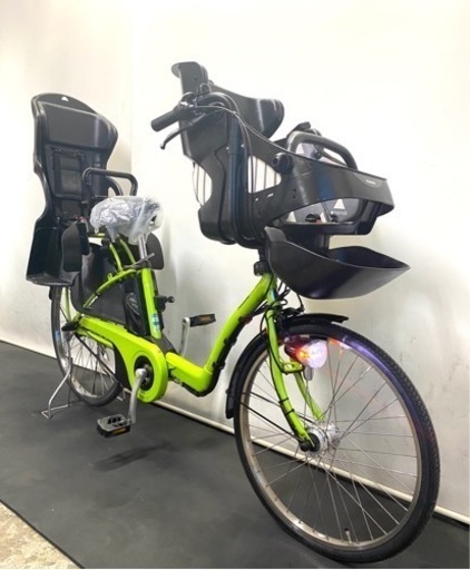 関東全域送料無料　業界最長保証付き　パナソニック　ギュット　 26インチ　3人乗り　8.9ah パワフル　グリーン　電動自転車　電動アシスト自転車