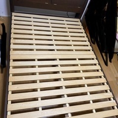 収納付きすのこダブルベッド