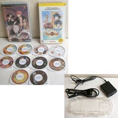 PSP 本体+ゲームソフト12枚セット PSP3000 シルバー...