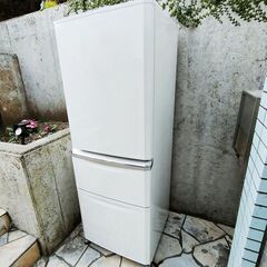 美品★335L★三菱★3ドア★ノンフロン冷凍冷蔵庫★ファミリー向け★MR-C34X-P