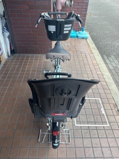 20インチ　マルイシ　幼児2人同乗自転車　内装３段変速　ledオートライト付き　前後チャイルドシート付き　水色