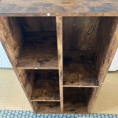 P0272-2 ニトリ ヴィンテージ風 木目 本棚 収納の画像