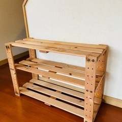 3段木製ラック　棚（お話し中）