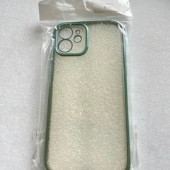 iPhone12ケース クリア×グリーン
